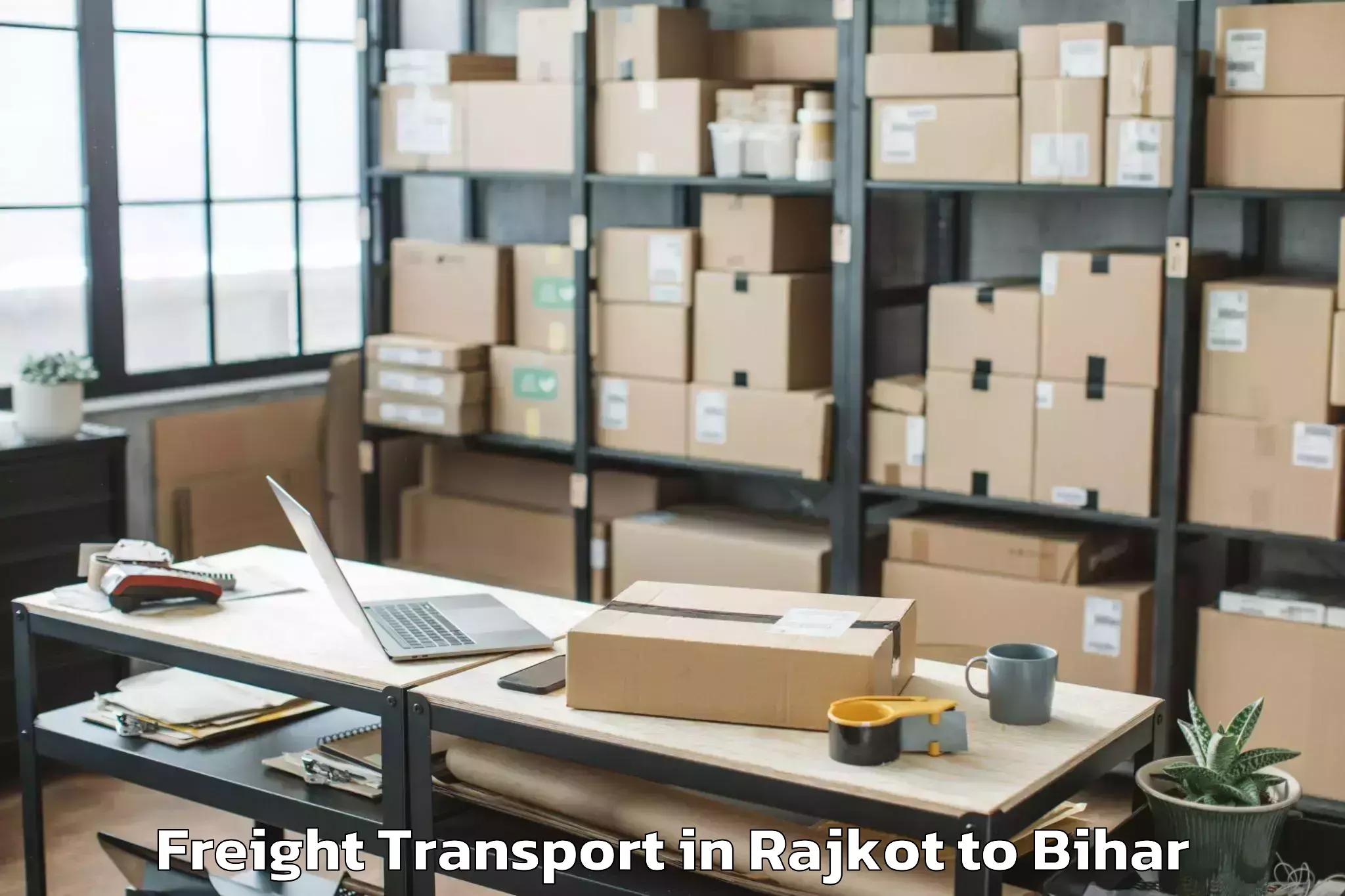 Easy Rajkot to Majhaulia Freight Transport Booking